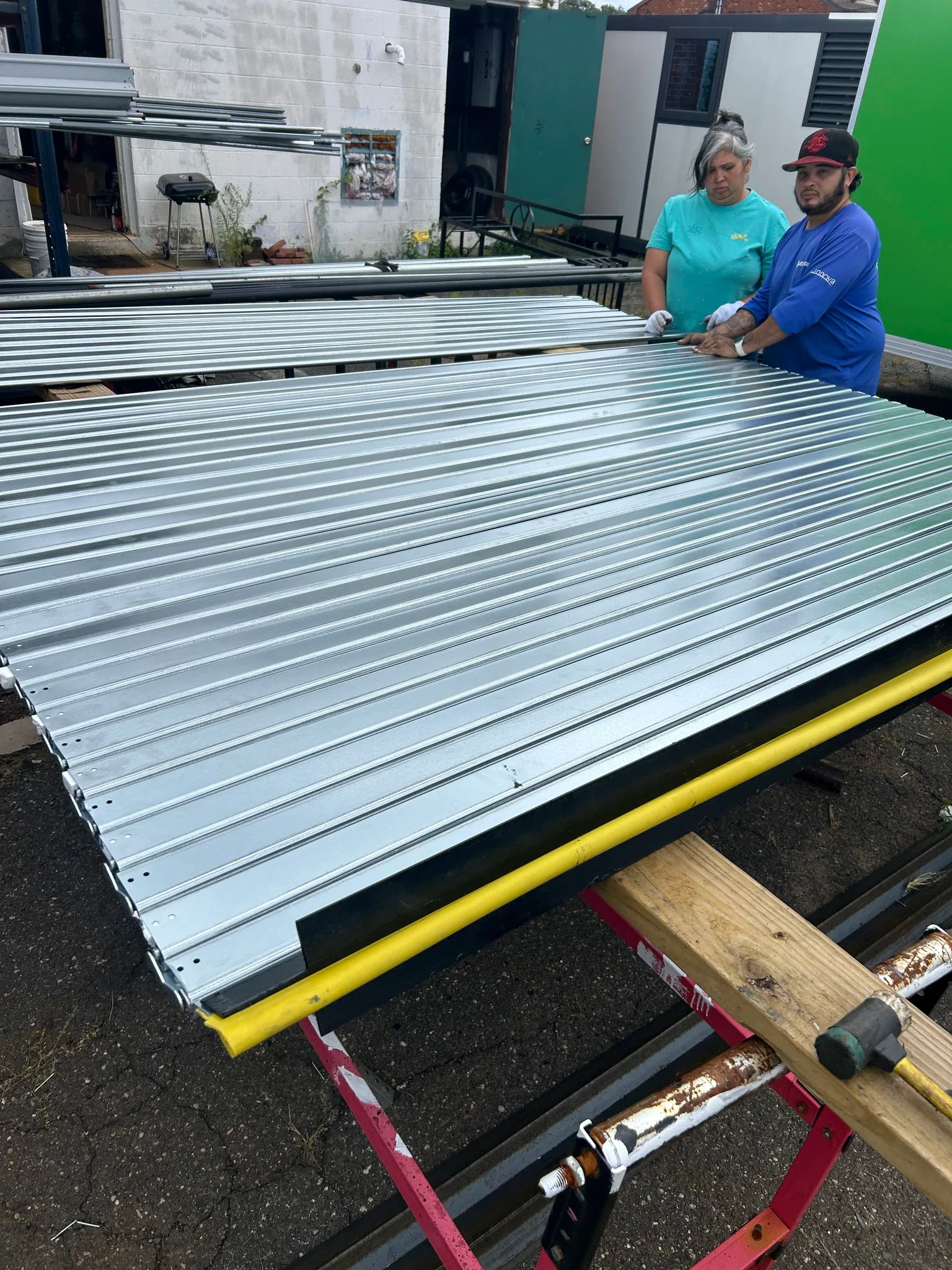 Rolling curtain and barrel components during field work